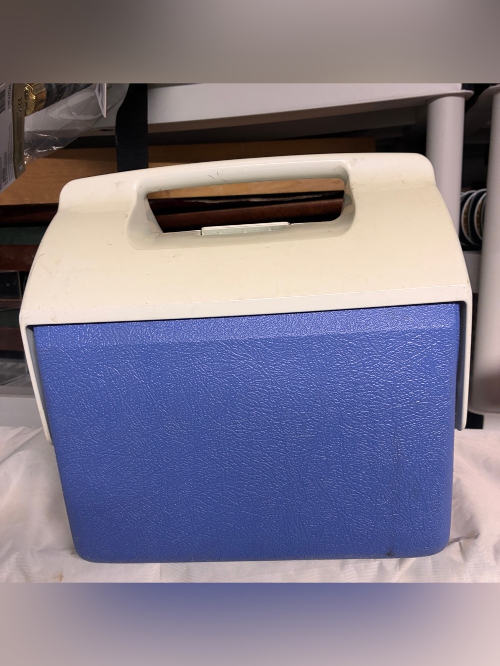 Vintage THERMOS 7707 Blue  Capacity 6.5 Liters, LUNCH Quart ICE 12X11